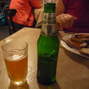 2013 - Carlsberg Elephant beer. At Danish Inn, Elk Horn, Iowa.