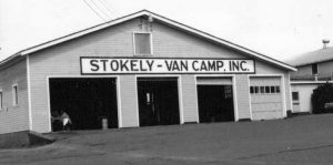 Stokely building in Frederic, Wisconsin