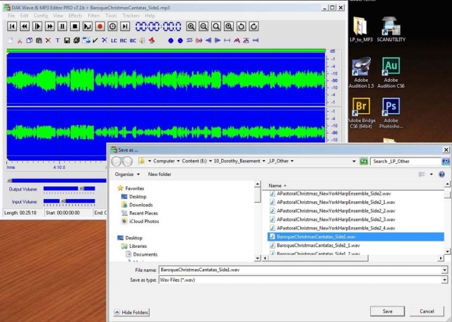 DAK wav editor - Saving WAV recording to computer