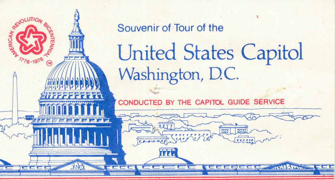 1976 Bicentennial Heritage Tour - Congress visitor pass