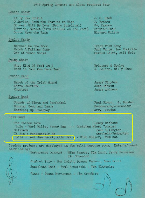 1979 Spring Concert - Sax Solo