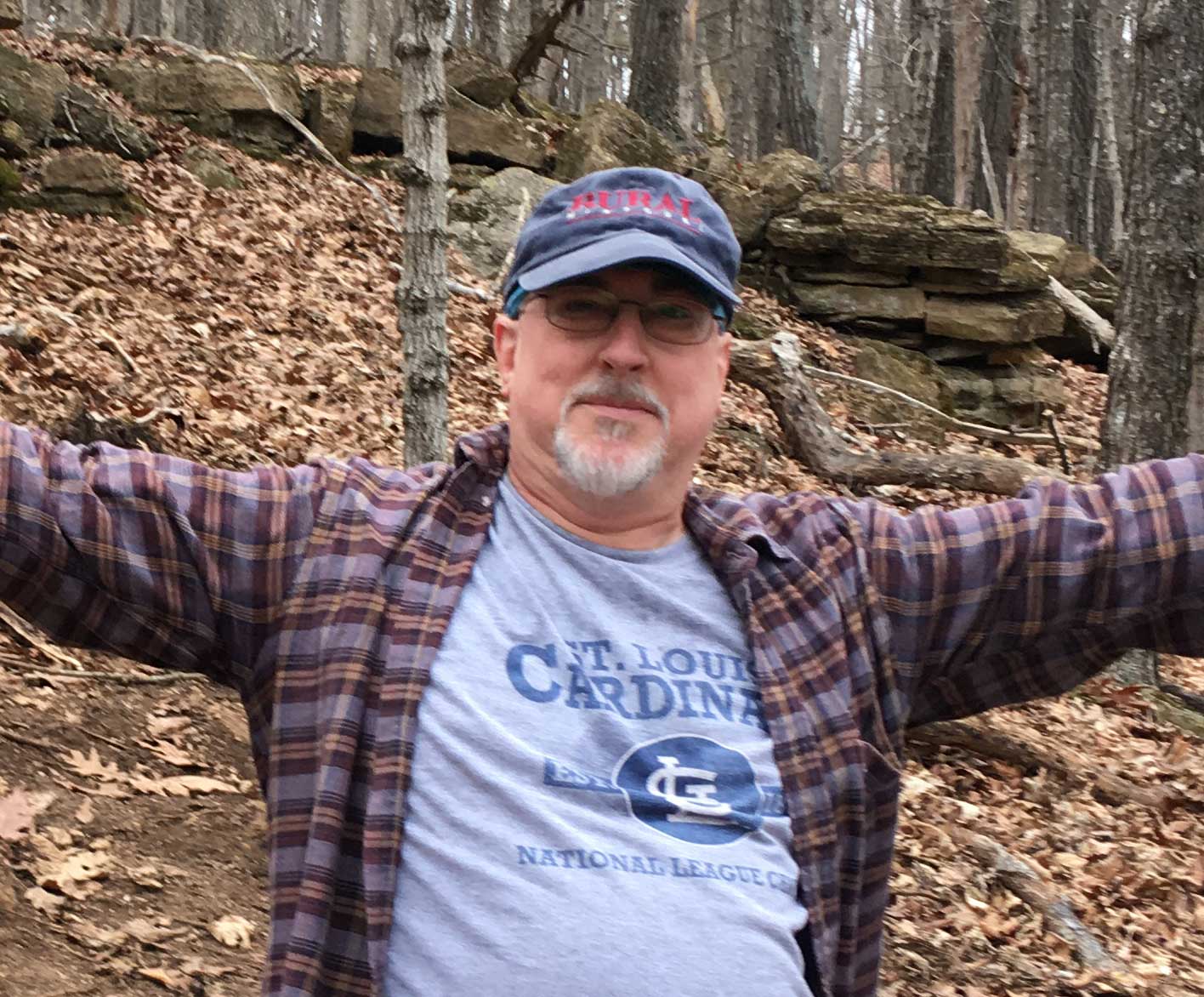 Paul taking a break during a hike at Don Robinson State Park