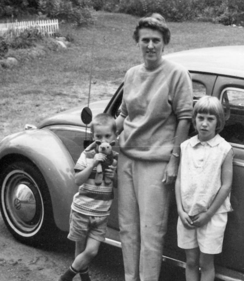 Paul with "Boy Teddy Bear", mom, Barb.