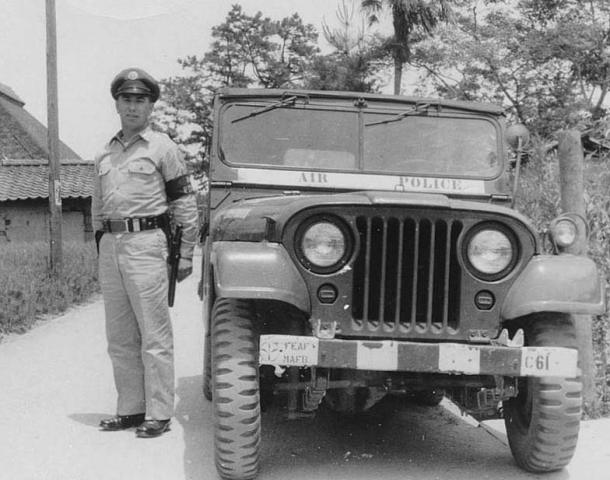 1955 - Japan - Walt wearing his M.P. uniform